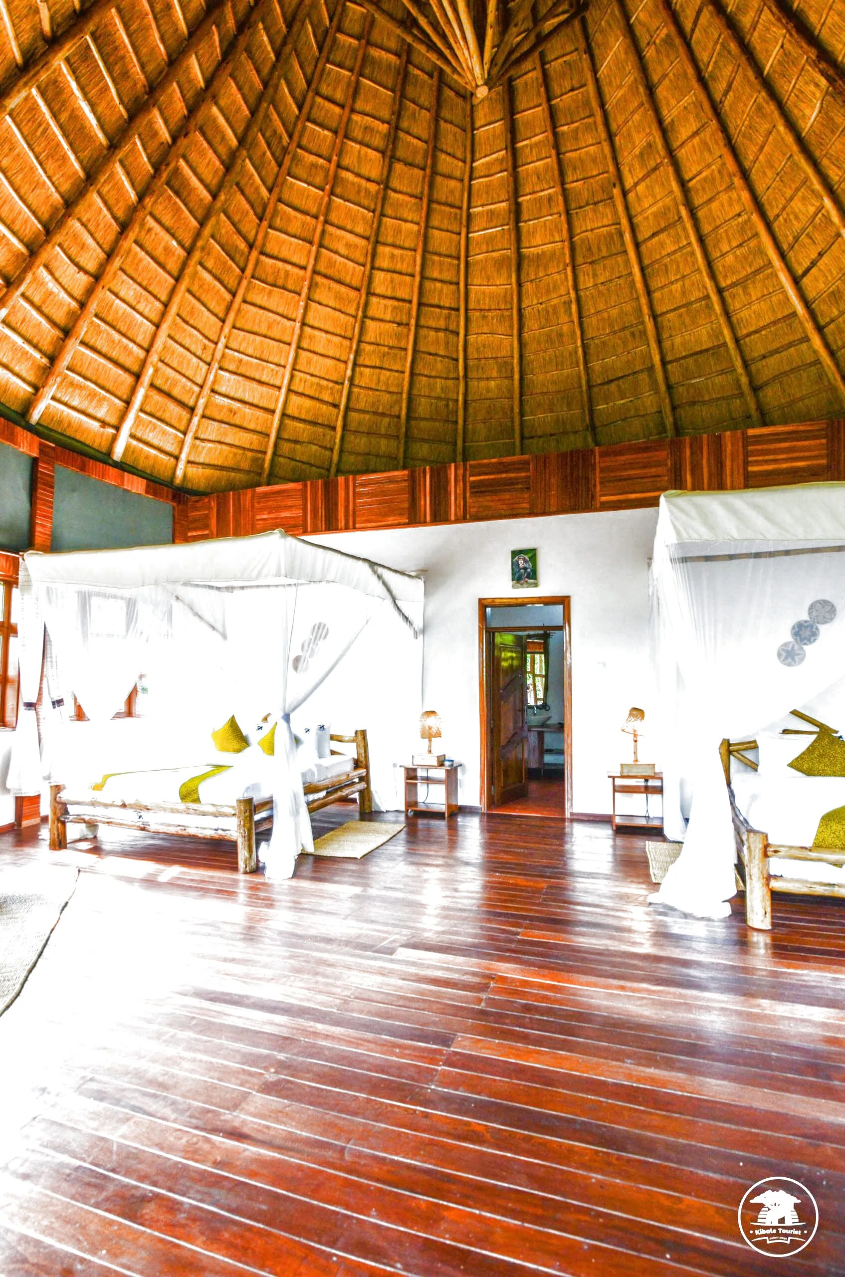 Kibale Tourist Safari Lodge thatched room interior