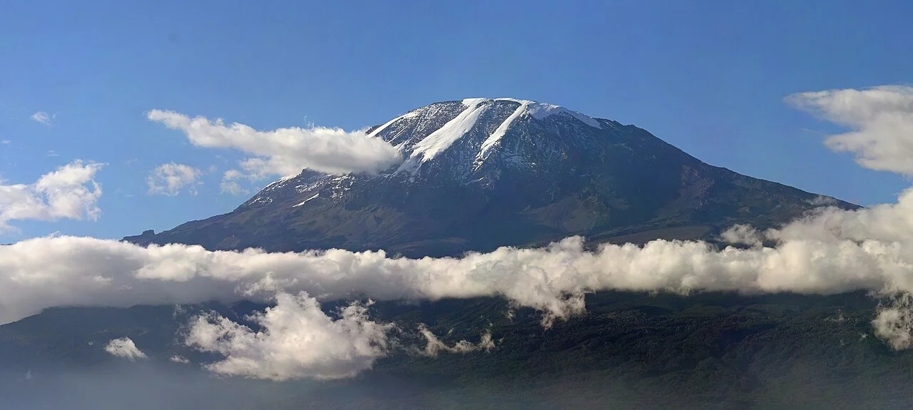 Mount Kilimanjaro summit rising above the clouds, Tanzania
